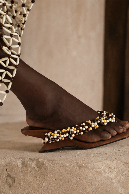 The Ember Beaded Mules